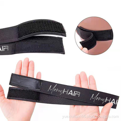 Repeat Logo Adjustable Custom Elastic Band for Lace Hair Lace Melt Band Designer Elastic Bands for Wig